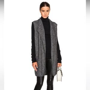 VINCE Mixed Media Wool Blend Vest Women's Small